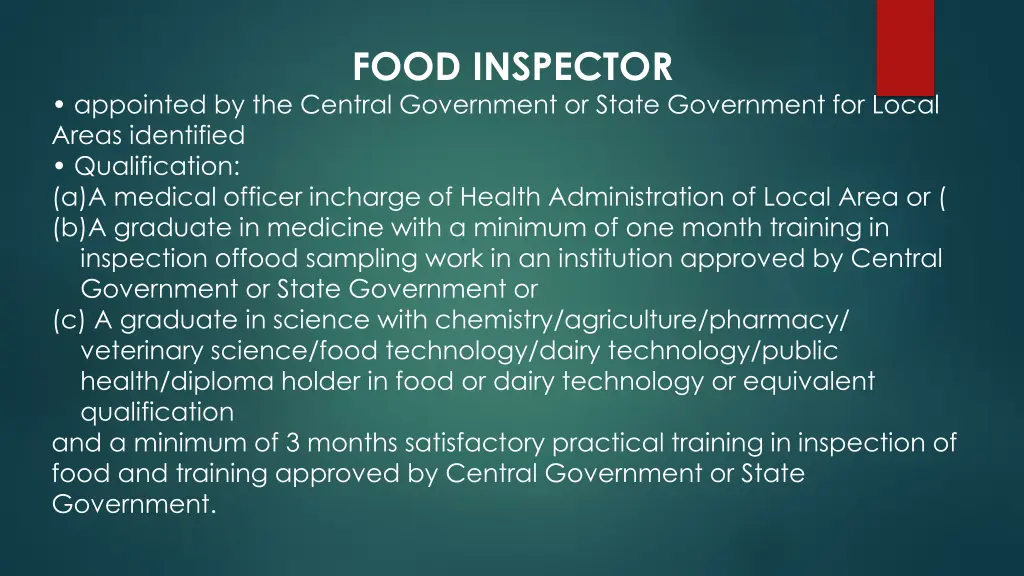 food inspector