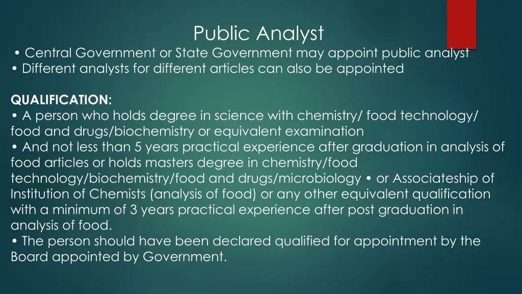public analyst
