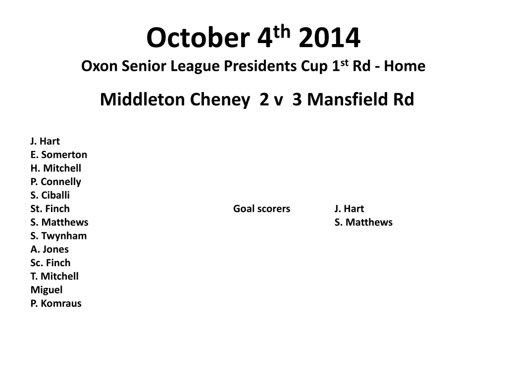 october 4 th 2014 oxon senior league presidents
