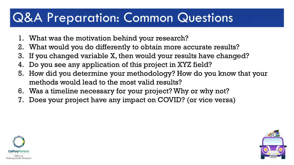 q a preparation common questions