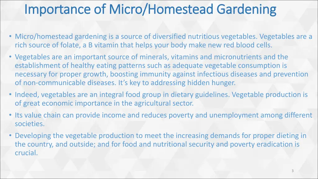 importance of micro homestead gardening