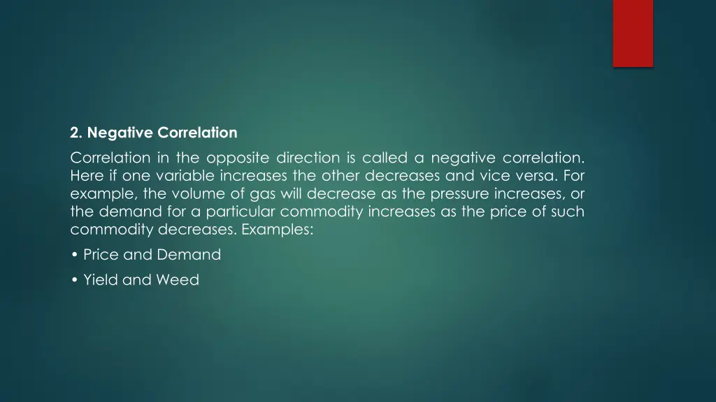 2 negative correlation correlation