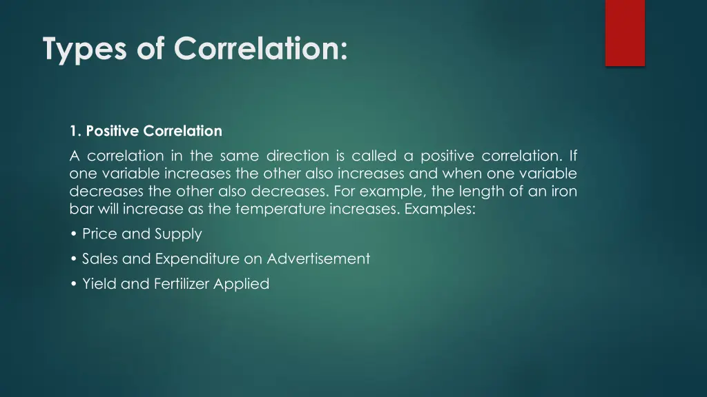 types of correlation