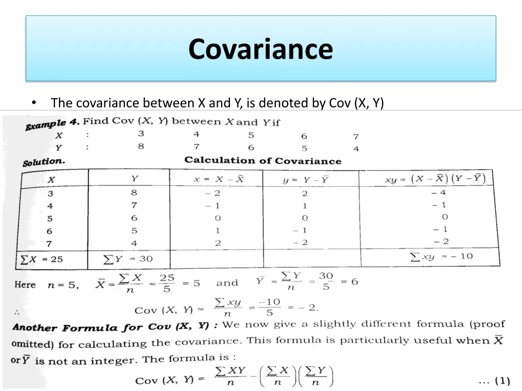 covariance