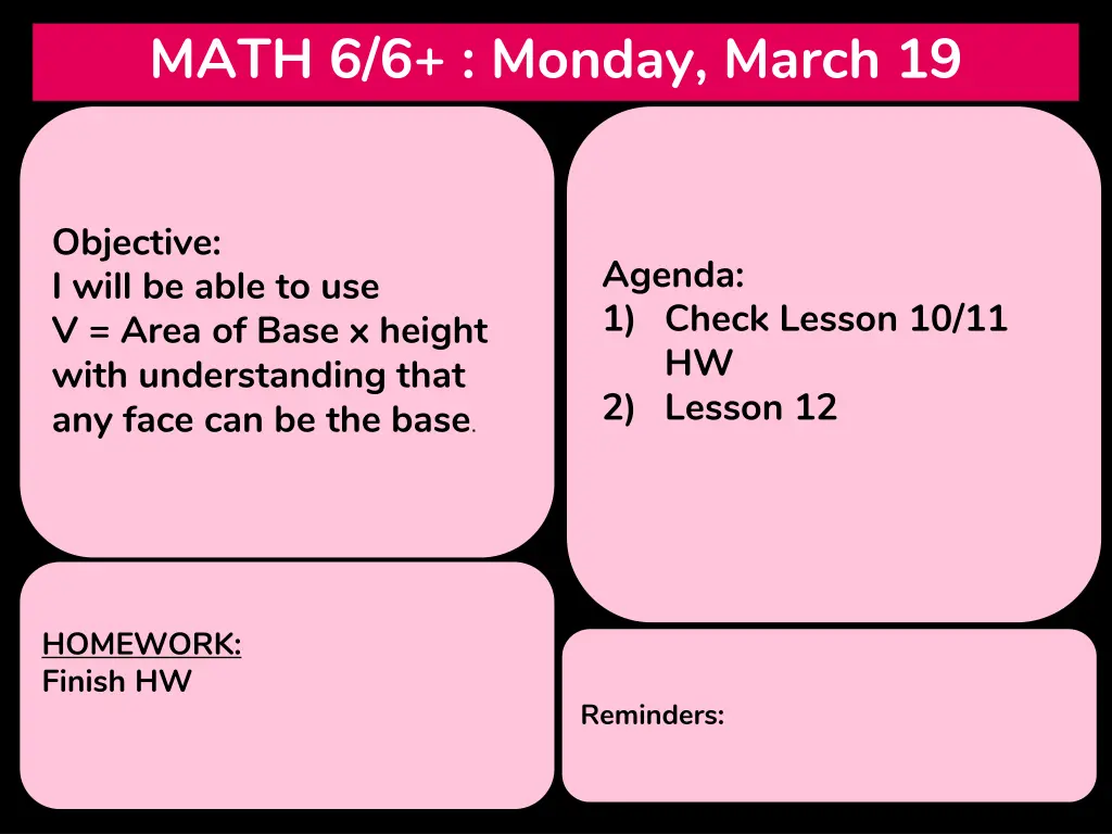 math 6 6 monday march 19