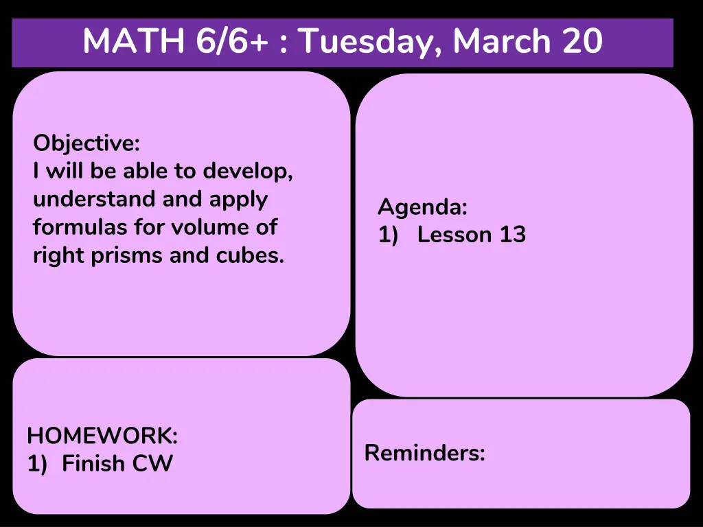 math 6 6 tuesday march 20