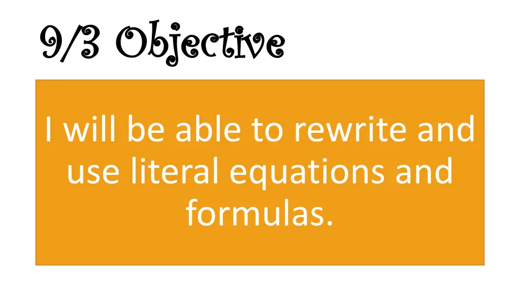 9 3 objective 9 3 objective