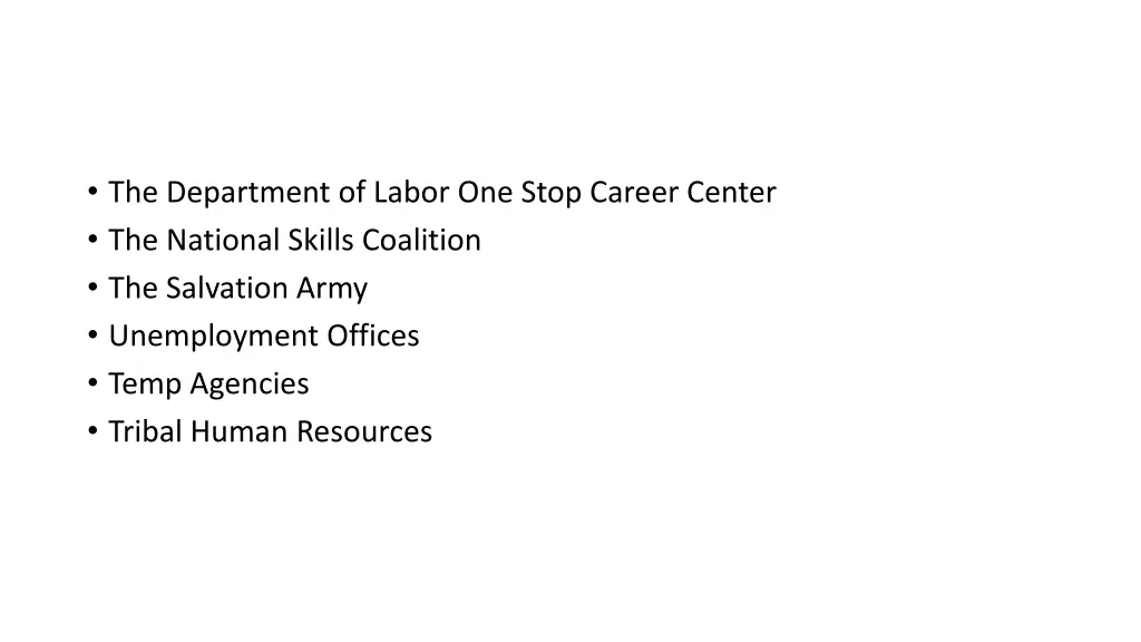 the department of labor one stop career center