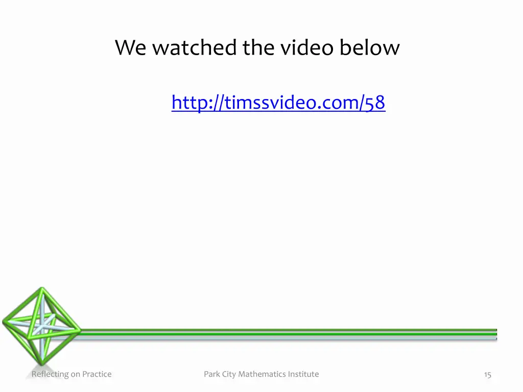 we watched the video below