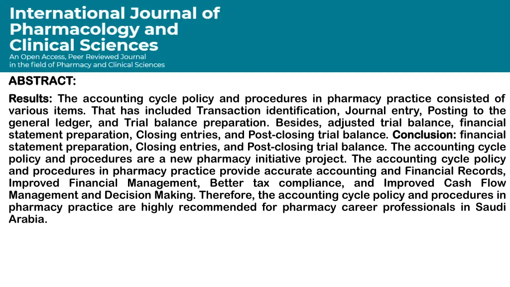 abstract abstract results results the accounting
