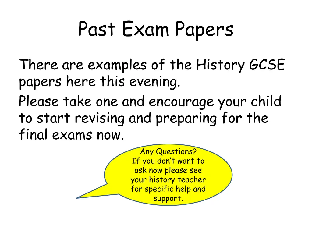 past exam papers
