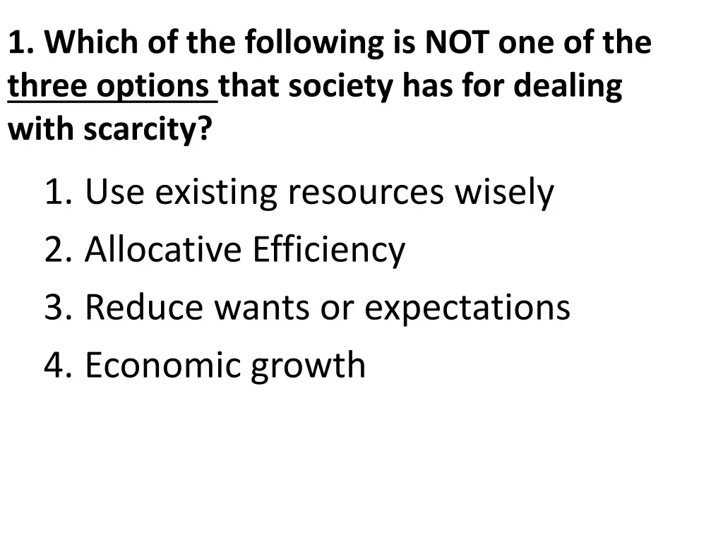 1 which of the following is not one of the three