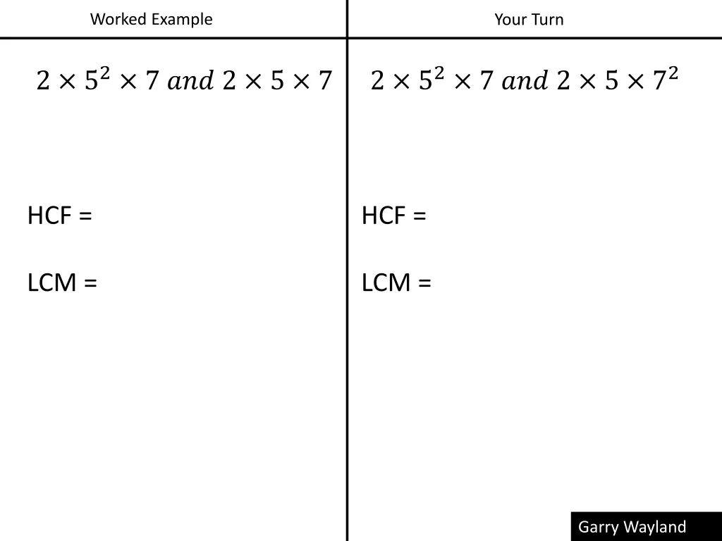 worked example