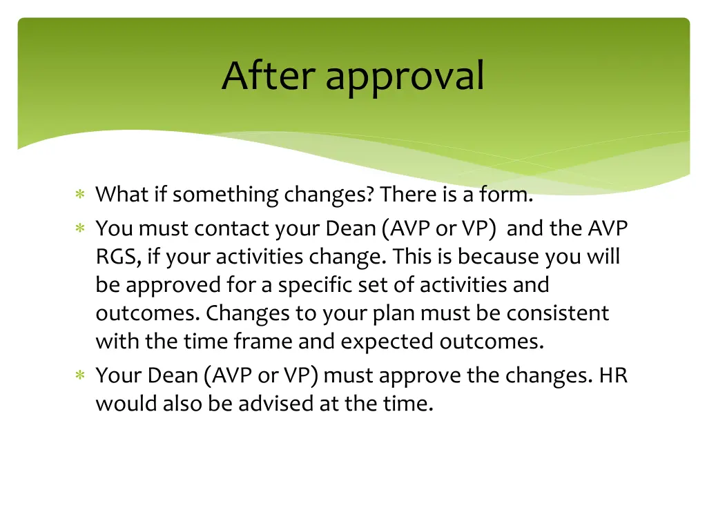 after approval