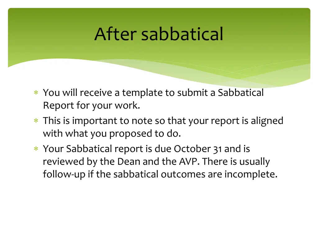 after sabbatical