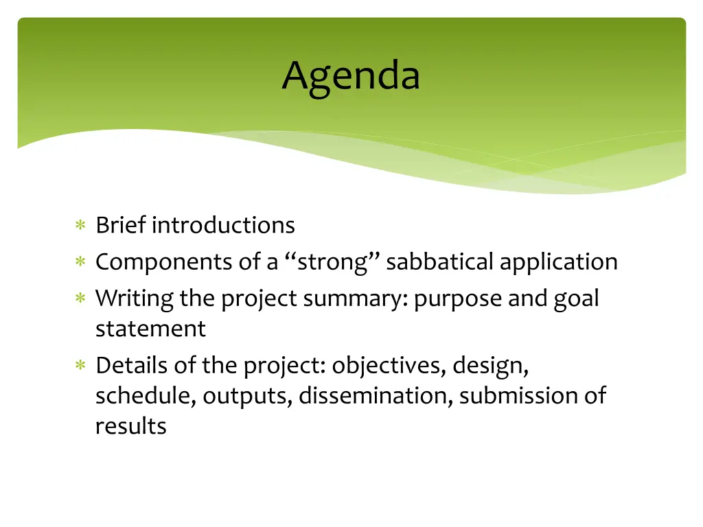 agenda