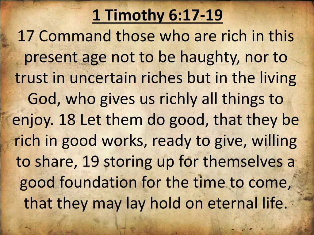 1 timothy 6 17 19