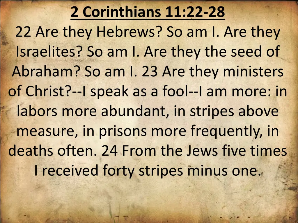 2 corinthians 11 22 28 22 are they hebrews