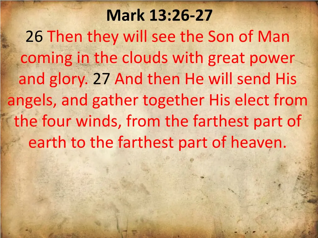 mark 13 26 27