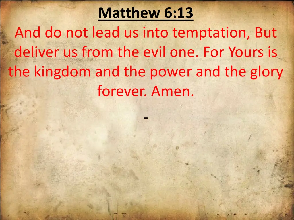 matthew 6 13