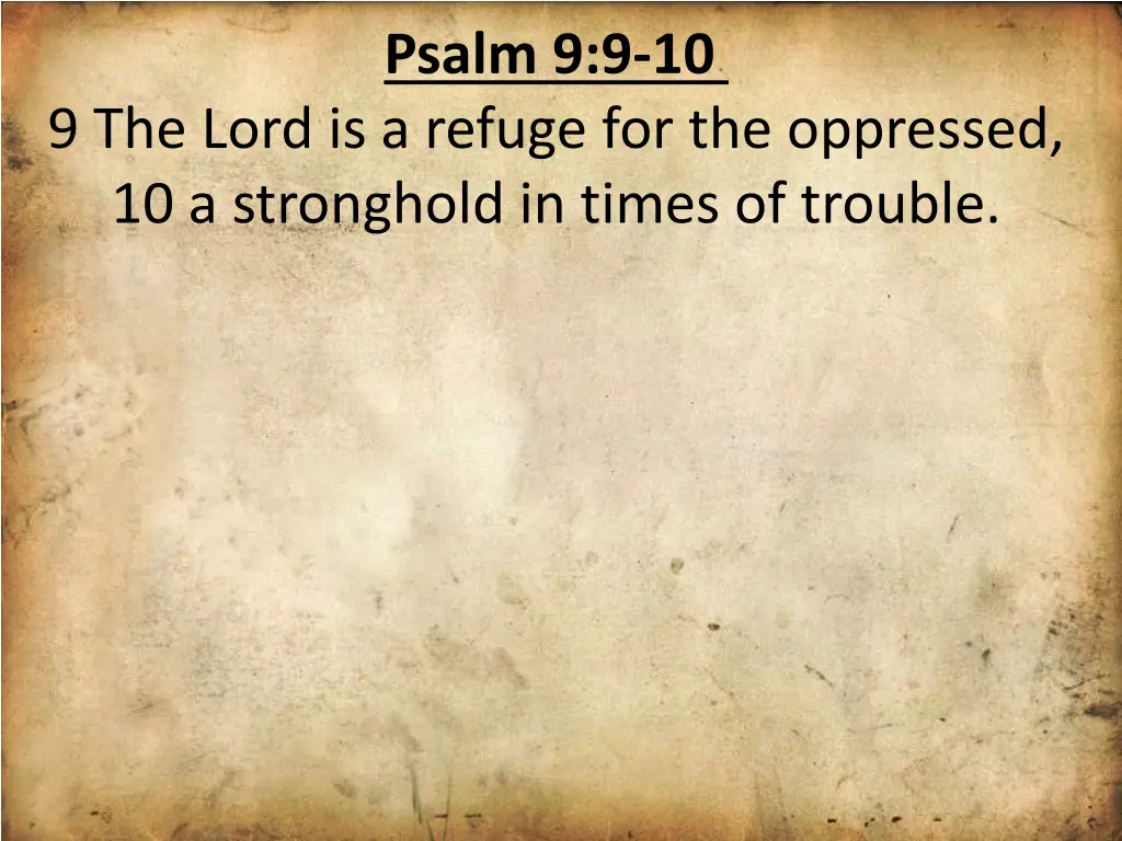 psalm 9 9 10