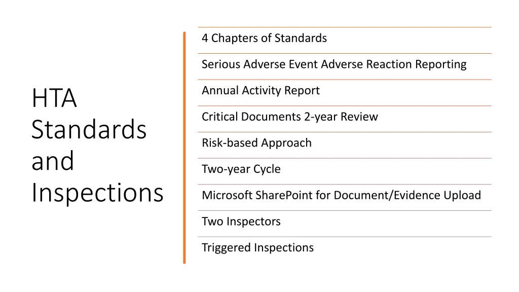 4 chapters of standards