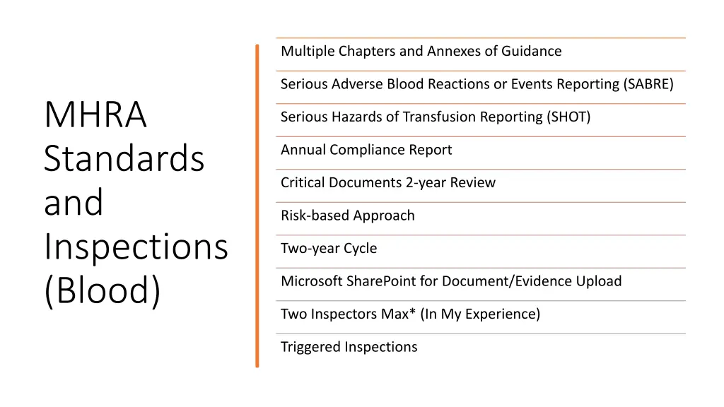 multiple chapters and annexes of guidance 1