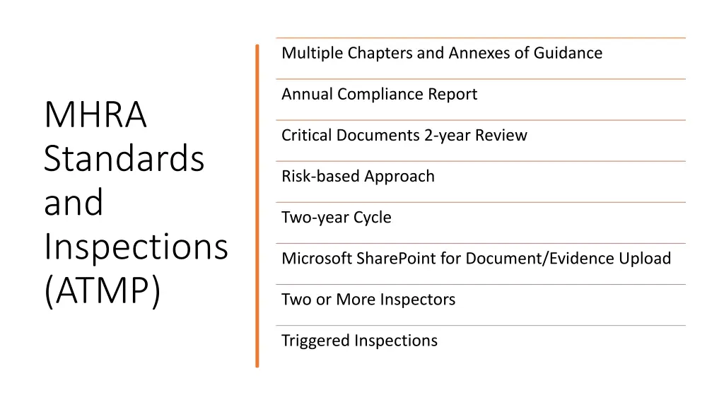 multiple chapters and annexes of guidance