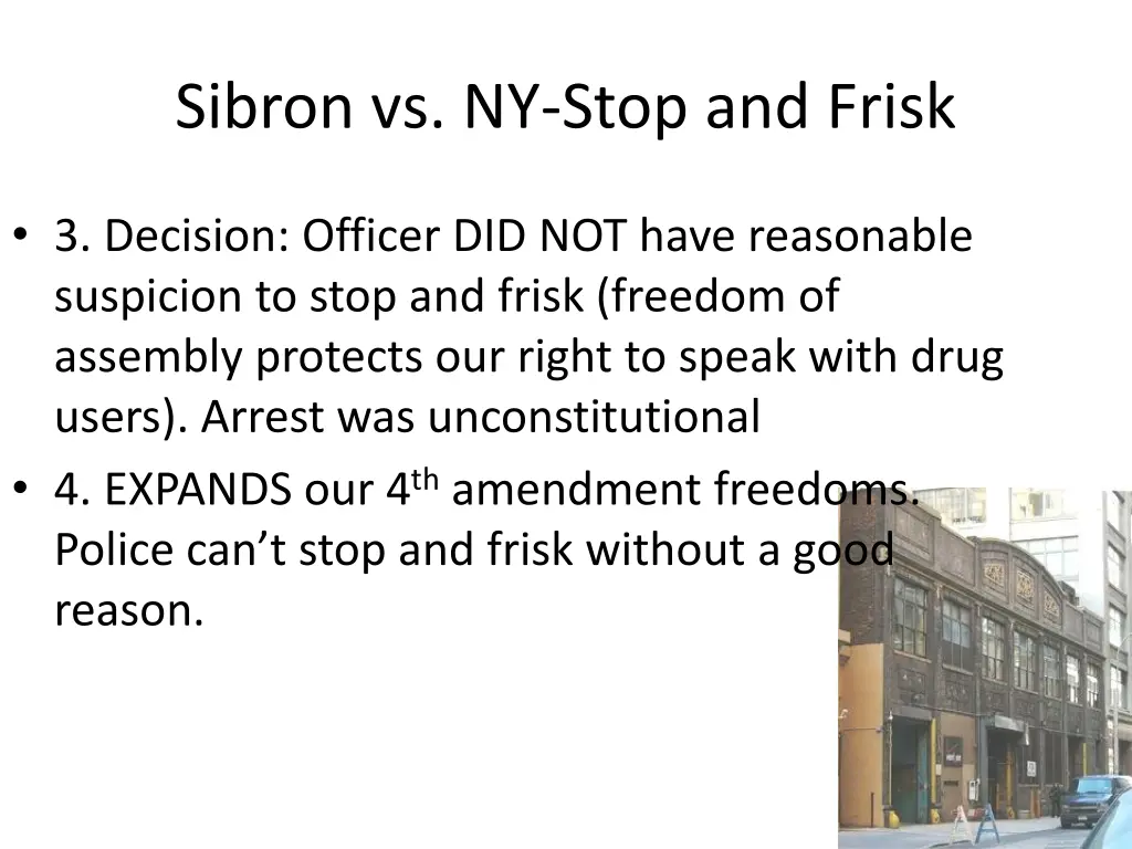 sibron vs ny stop and frisk