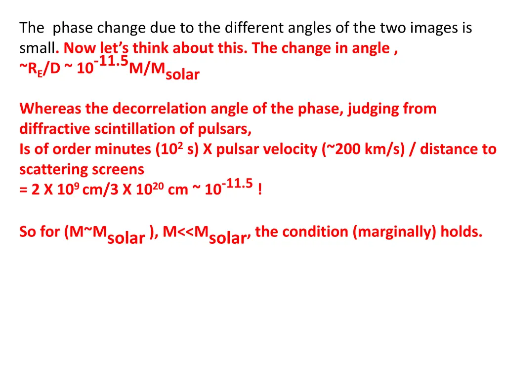 the phase change due to the different angles 1