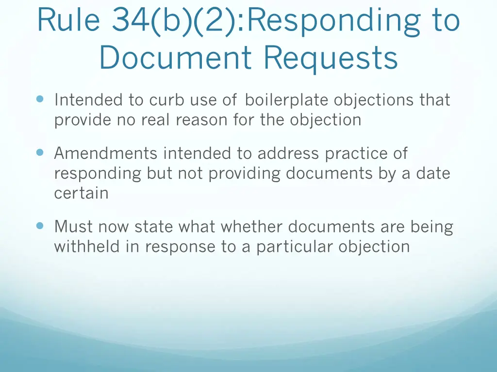 rule 34 b 2 responding to document requests 1