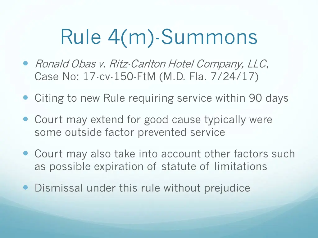 rule 4 m summons 1