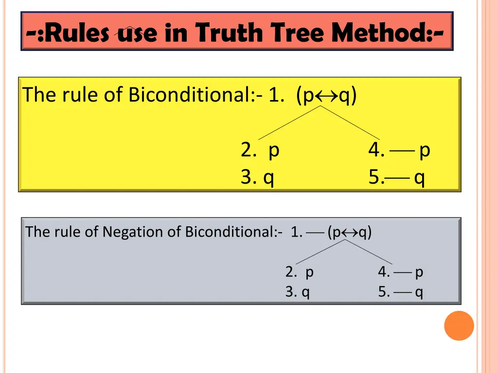 rules use in truth tree method 3