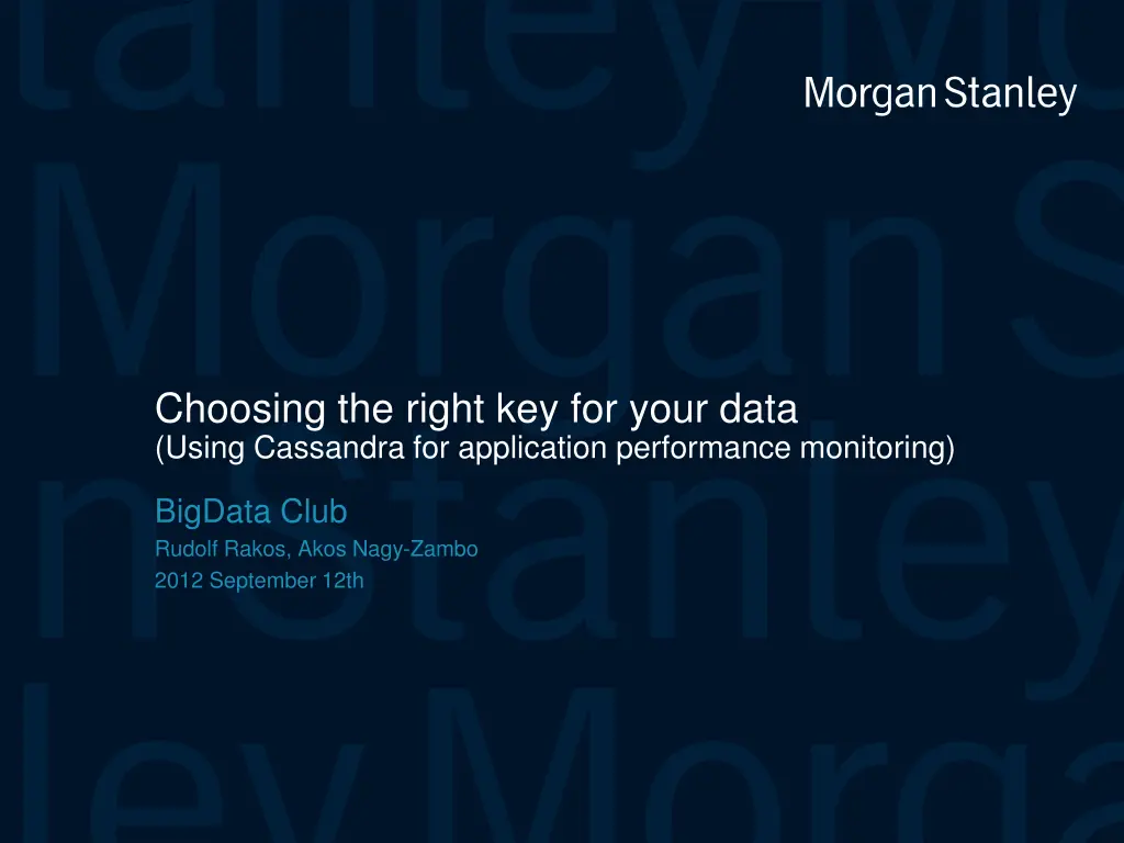 choosing the right key for your data using