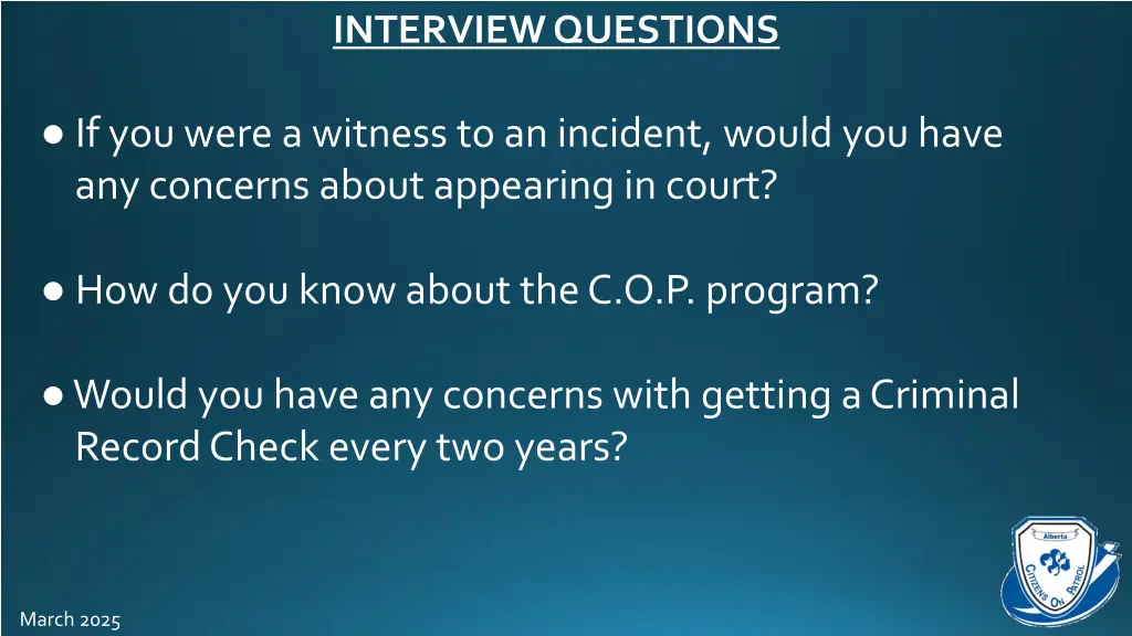interview questions 1