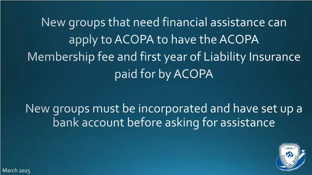 new groups that need financial assistance