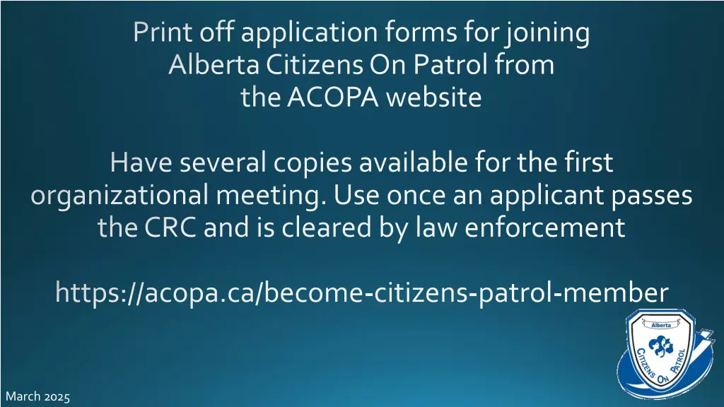 print off application forms for joining alberta