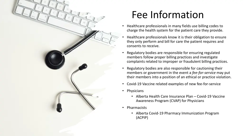 fee information