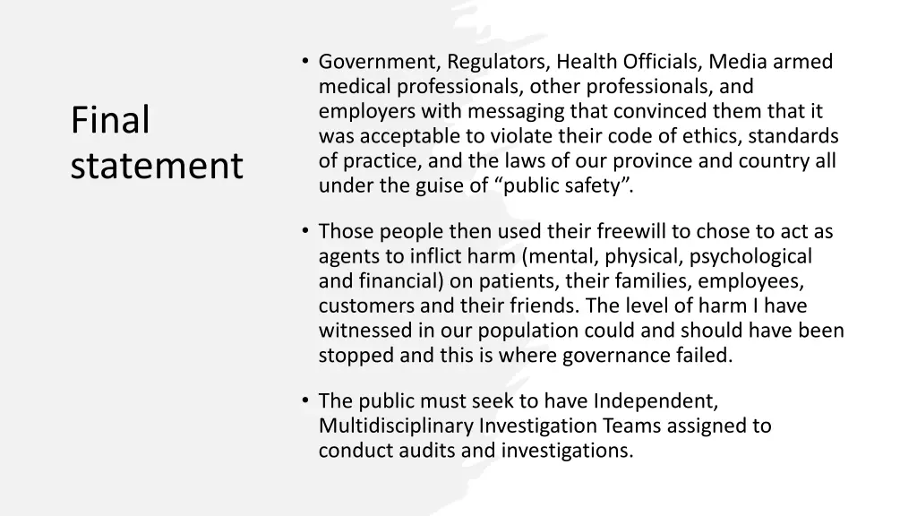 government regulators health officials media