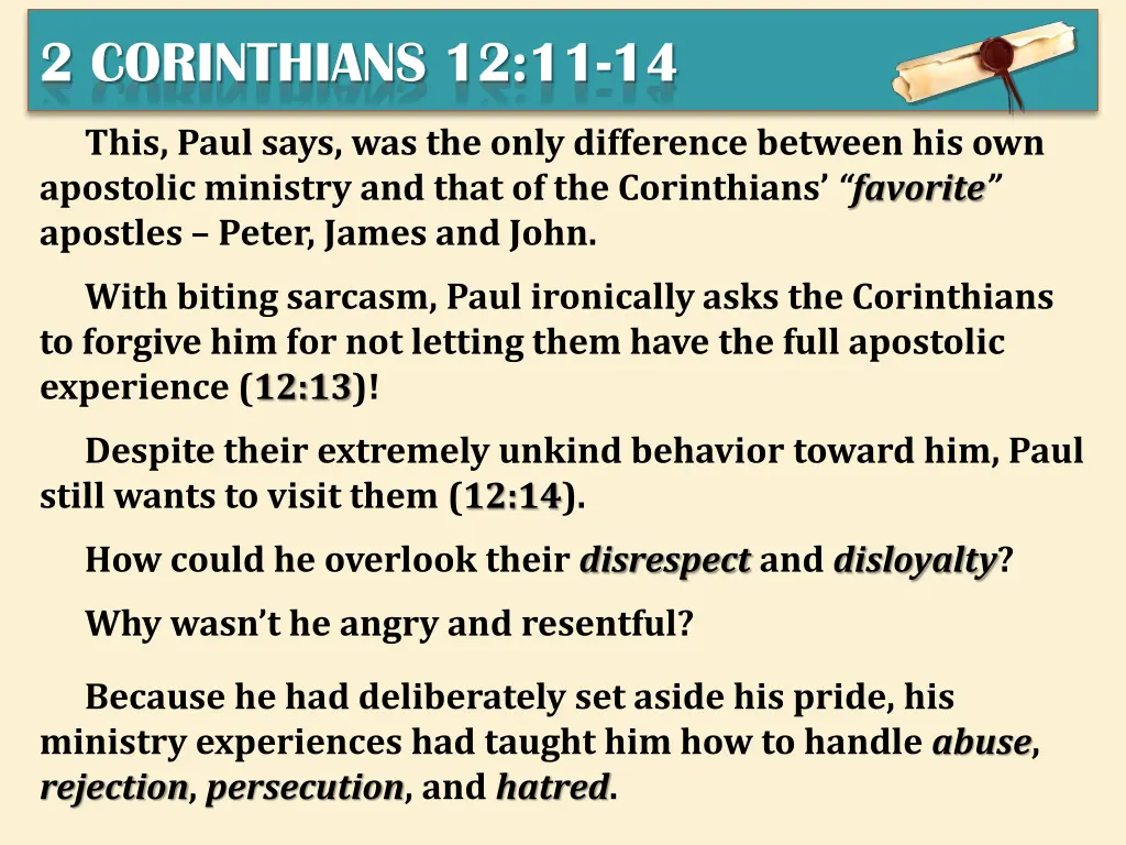 2 corinthians 12 11 14 4