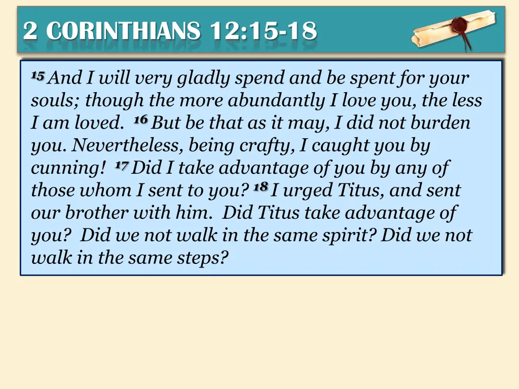 2 corinthians 12 15 18