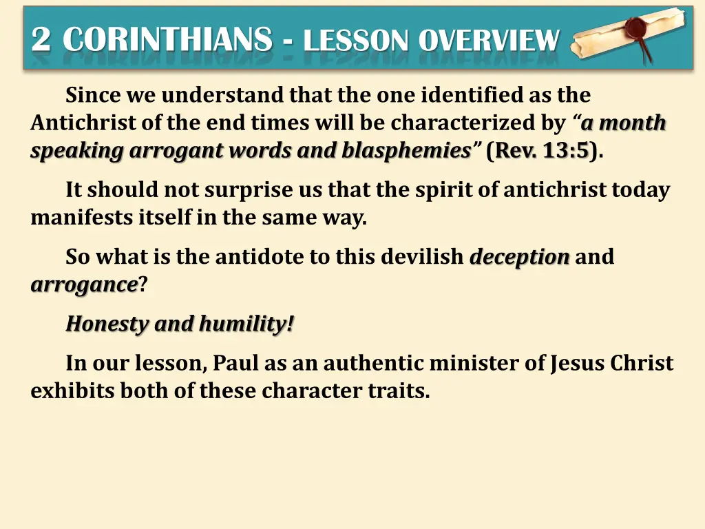2 corinthians lesson overview 1