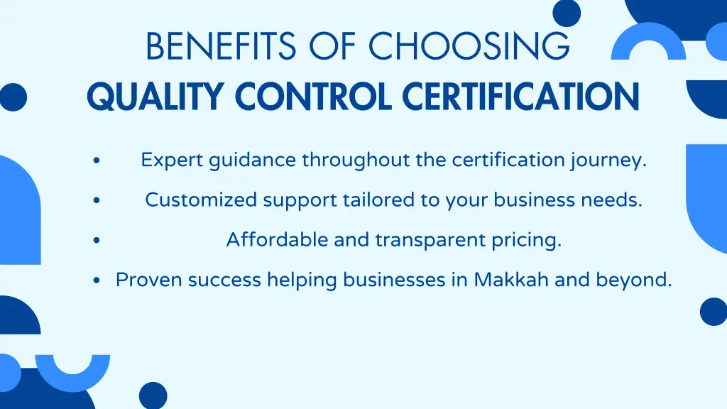 benefits of choosing quality control certification