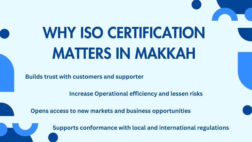 why iso certification matters in makkah
