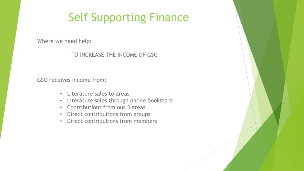 self supporting finance 1