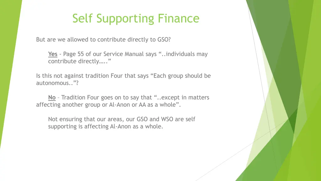 self supporting finance 3