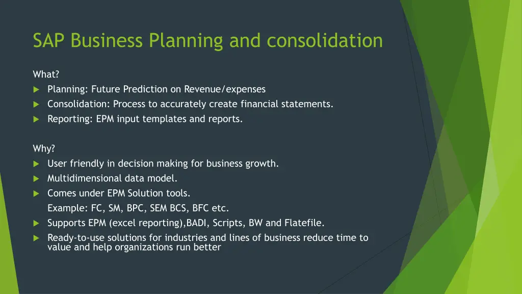 sap business planning and consolidation