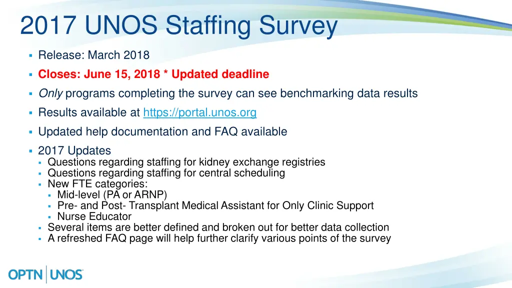 2017 unos staffing survey