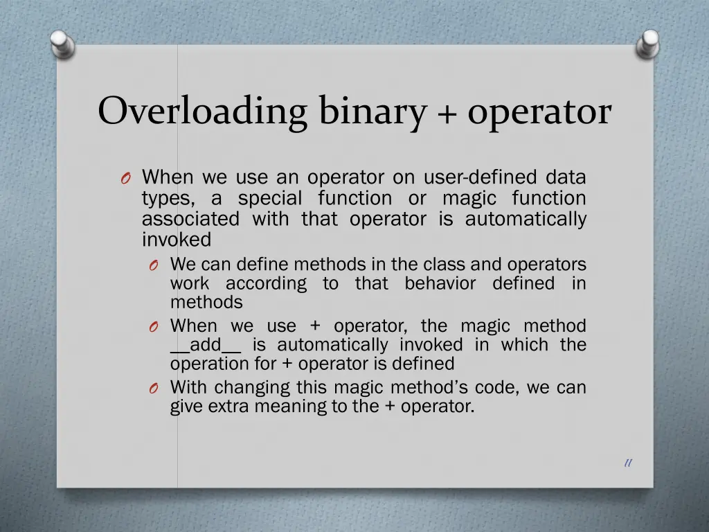 overloading binary operator
