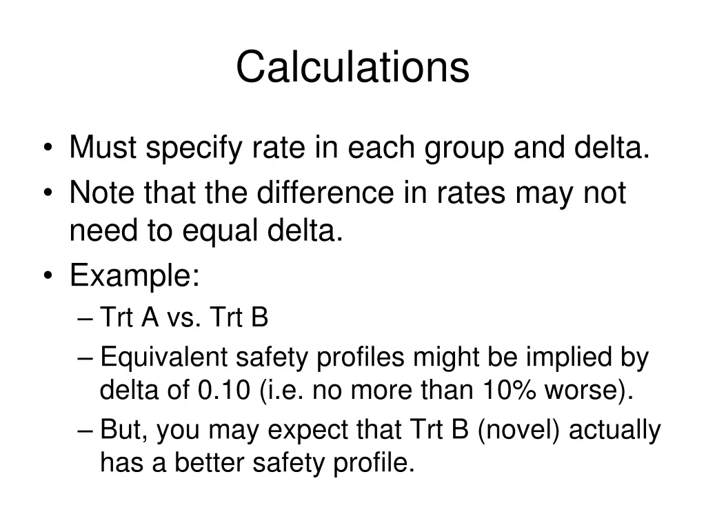 calculations